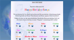 Desktop Screenshot of happy-birthday-songs.de