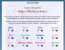 Tablet Screenshot of happy-birthday-songs.de